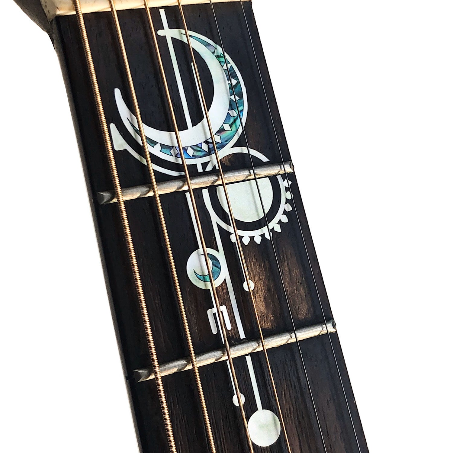 Geometric Sun & Moon - Head & Neck Inlay Stickers for Acoustic Guitar ...