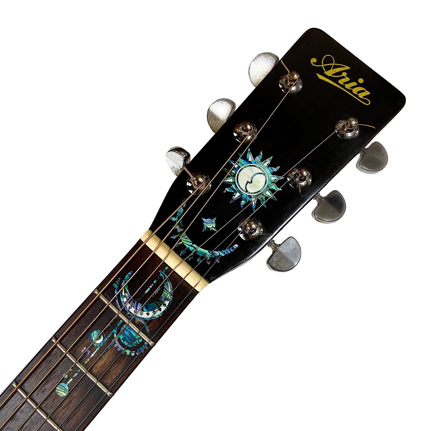 Geometric Sun & Moon - Head & Neck Inlay Stickers for Acoustic Guitar ...