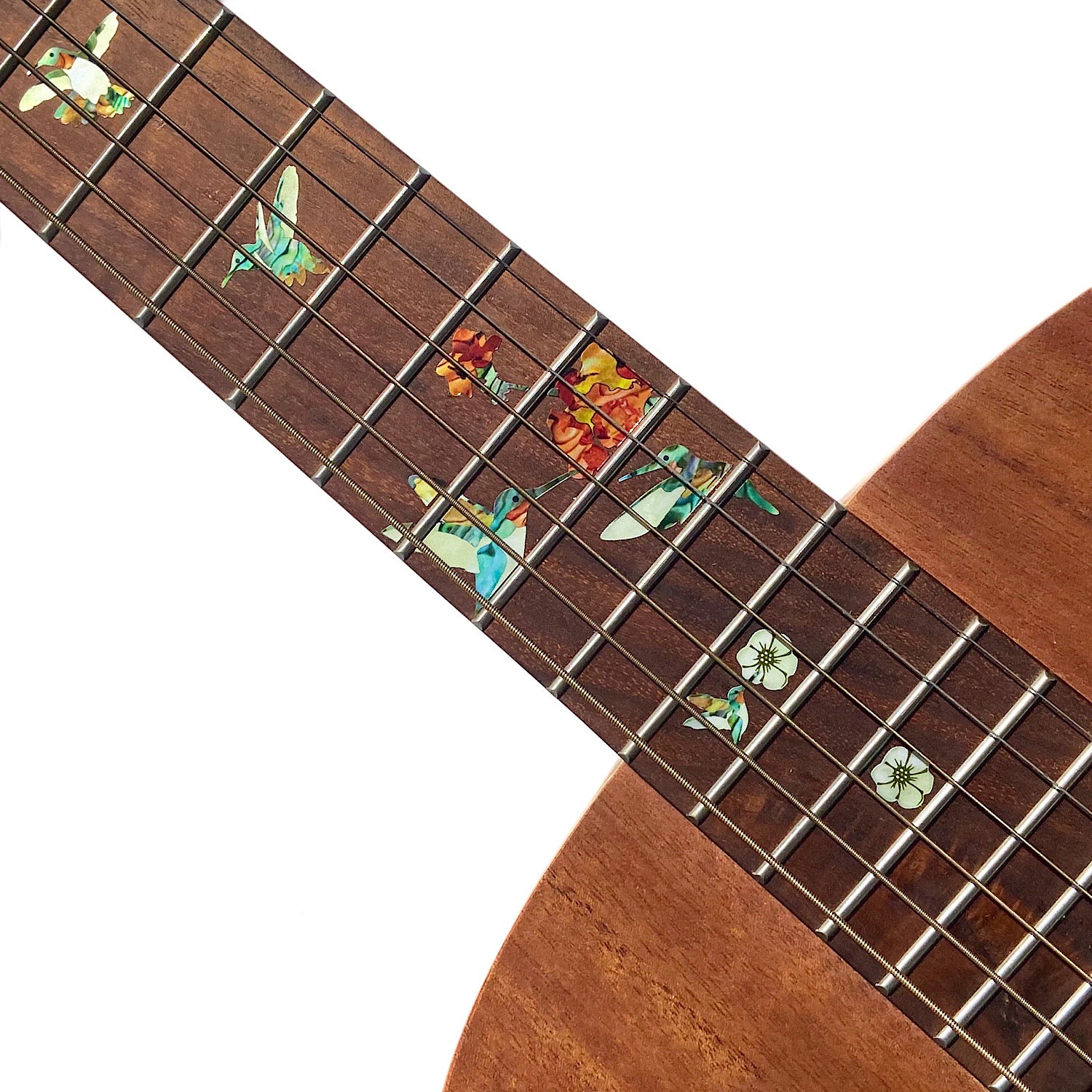 Bee Hummingbirds -  for electric, acoustic & travel 3/4 size guitars & bass  - Inlay Stickers Jockomo