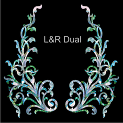 Vintage Vines (Abalone Mix) - Inlay Stickers Jockomo