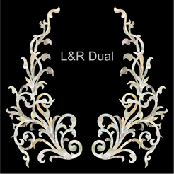 Vintage Vines (White Pearl) - Inlay Stickers Jockomo