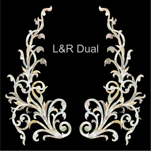 Vintage Vines (White Pearl) - Inlay Stickers Jockomo