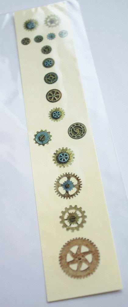 Steampunk Gears - Fret Markers for Guitars & Bass - Inlay Stickers Jockomo