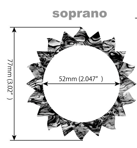 Sun (White Pearl) - Purfling for Ukuleles - Inlay Stickers Jockomo