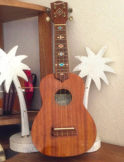 Native American Style / Ethnic Pattern (Natural) - Fret Markers for Ukuleles - Inlay Stickers Jockomo