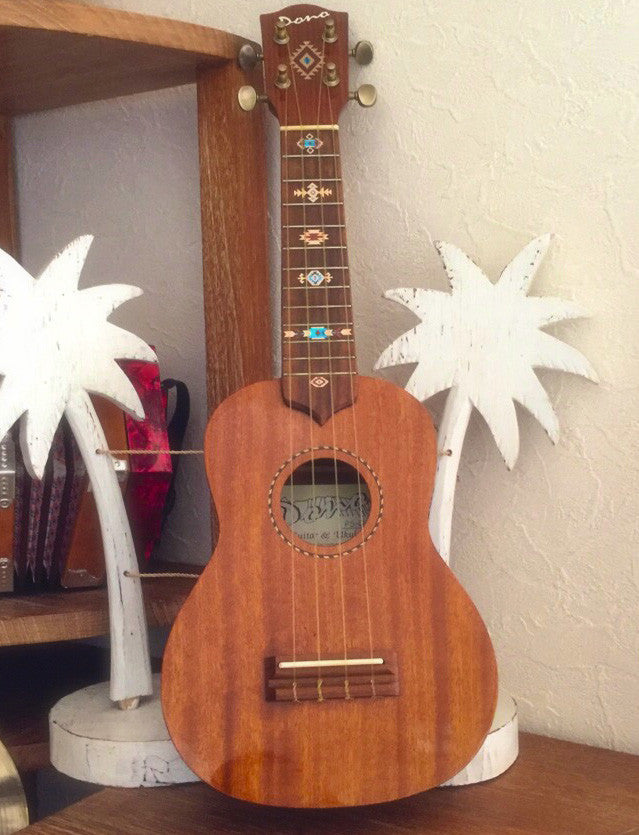 Native American Style / Ethnic Pattern (Natural) - Fret Markers for Ukuleles - Inlay Stickers Jockomo