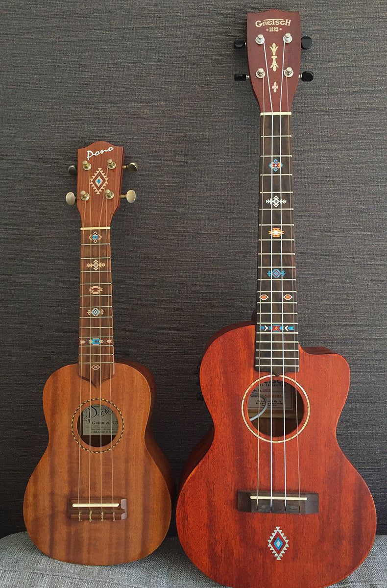 Native American Style / Ethnic Pattern (Turquoise) - Fret Markers for Ukuleles - Inlay Stickers Jockomo