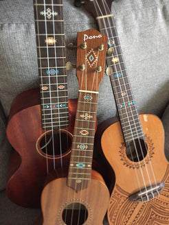 Native American Style / Ethnic Pattern (Natural) - Fret Markers for Ukuleles - Inlay Stickers Jockomo