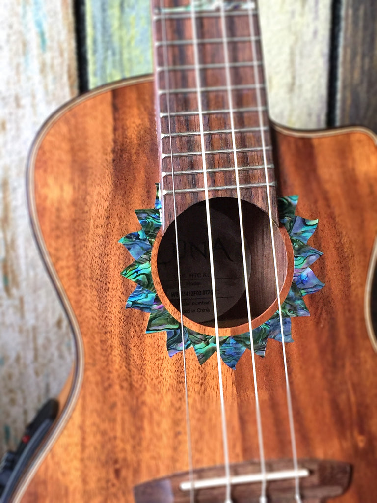 Sun (Abalone Blue) - Purfling for Ukuleles - Inlay Stickers Jockomo