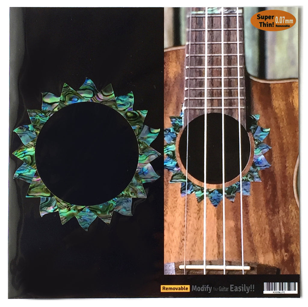 Sun (Abalone Blue) - Purfling for Ukuleles - Inlay Stickers Jockomo