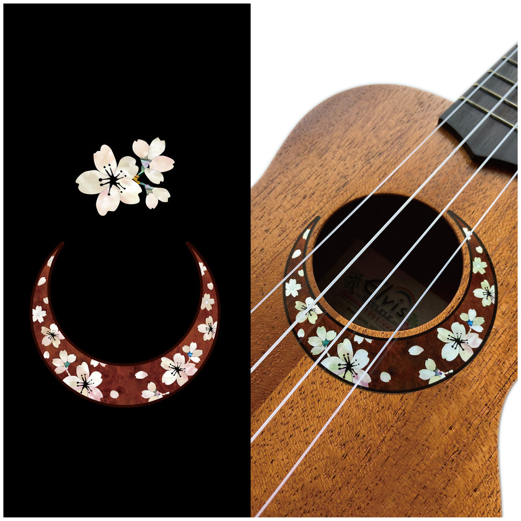 Sakura (cherry blossom) Rosette For Ukulele - Inlay Stickers Jockomo