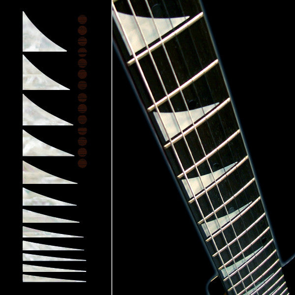 Jackson style shark fin fret markers for guitars - Inlay Stickers Jockomo
