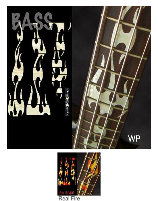 Fire Flames - Fret Markers for Bass - Inlay Stickers Jockomo