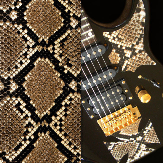 Faux-Leather Sticker /Snake Skin (Brown) - Inlay Stickers Jockomo
