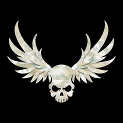 Winged-Skull - Inlay Stickers Jockomo