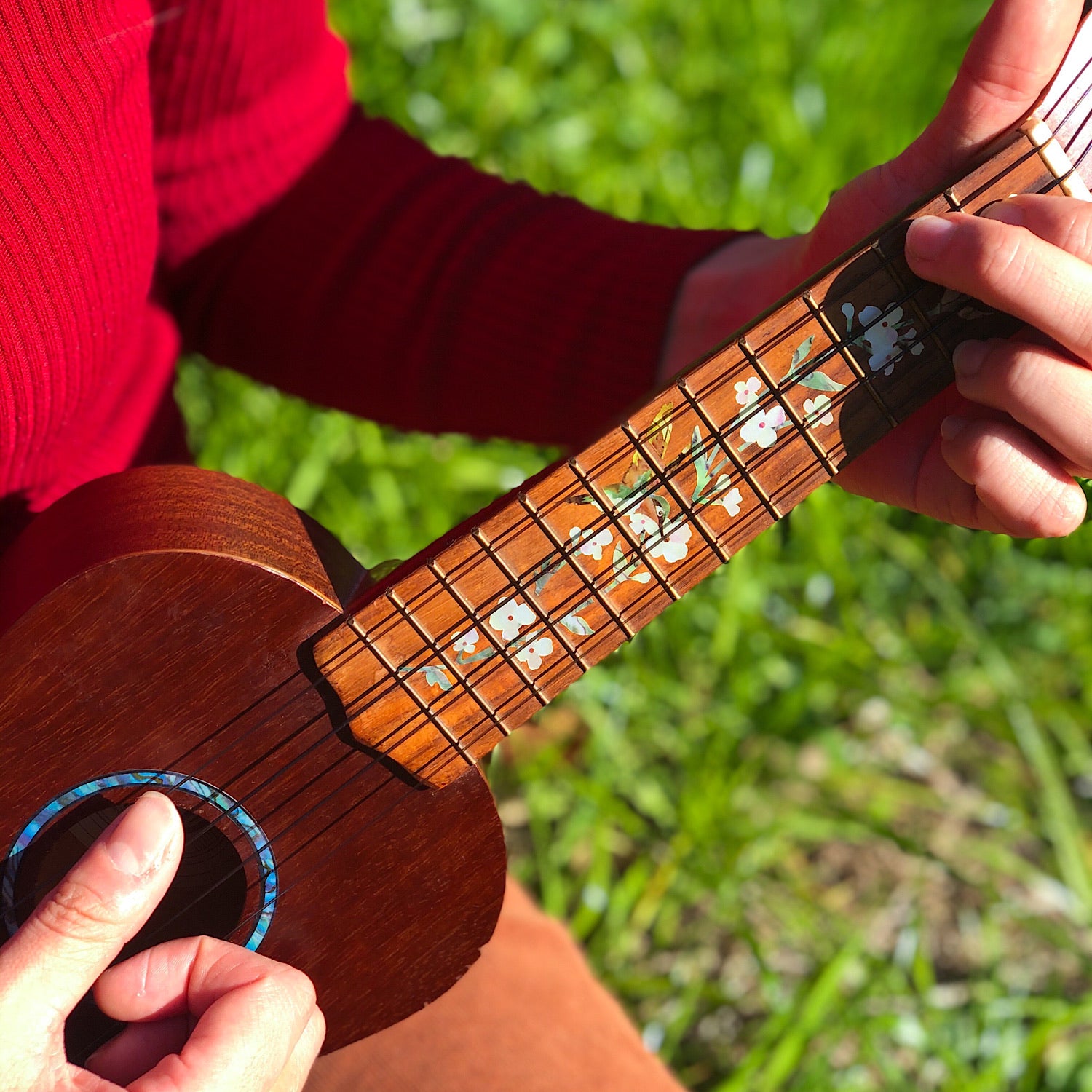 Tree of Life w/Hummingbird - Fret Markers for Ukuleles - Inlay Stickers Jockomo
