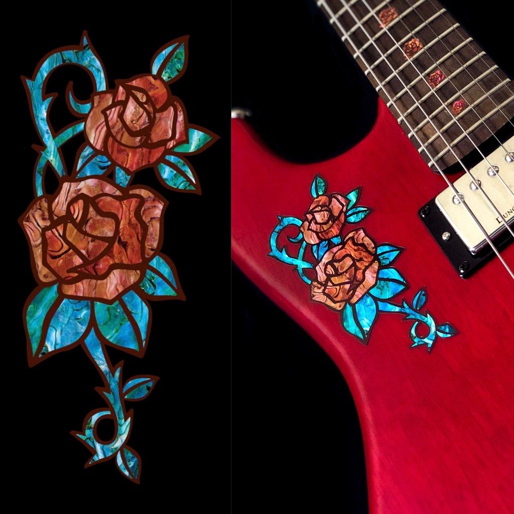 Red Roses - Inlay Stickers Jockomo