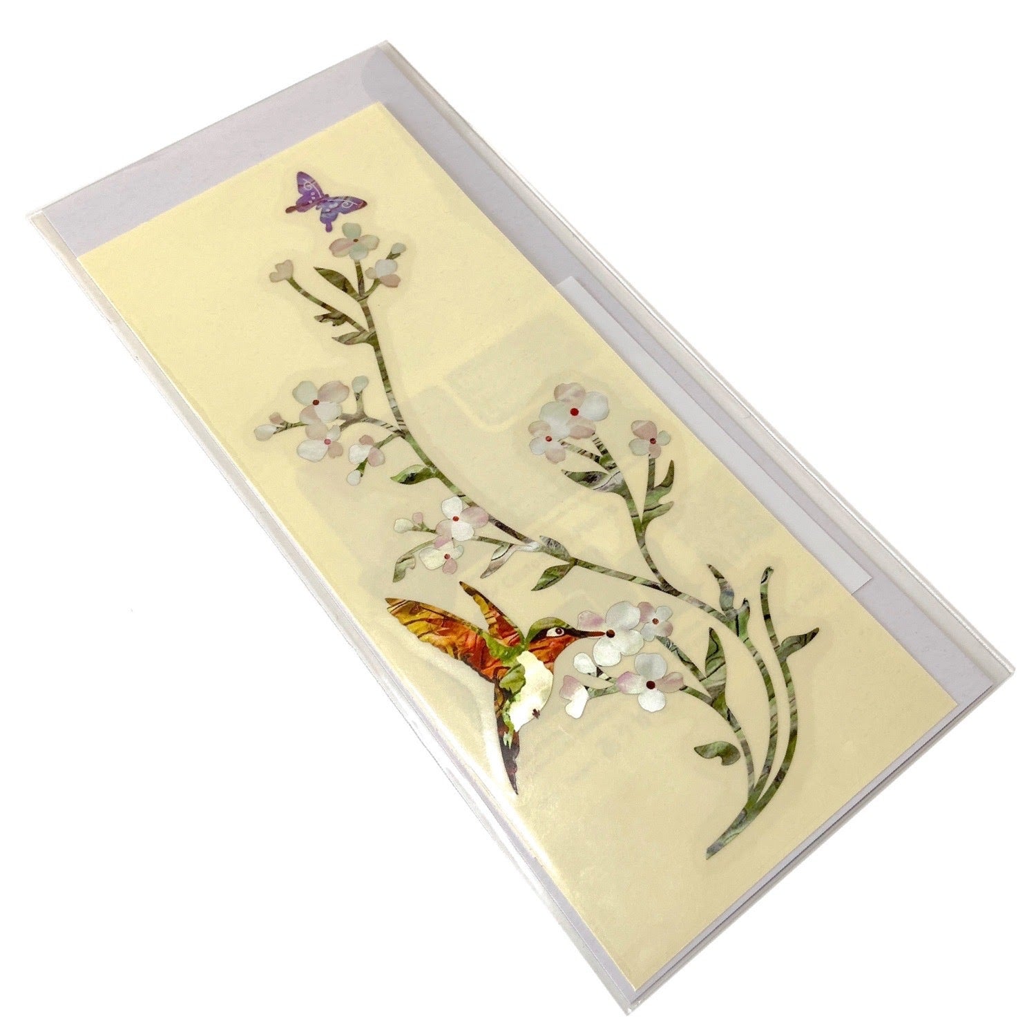 In The Garden (Flowers, Hummingbird & Butterfly) - Inlay Stickers Jockomo
