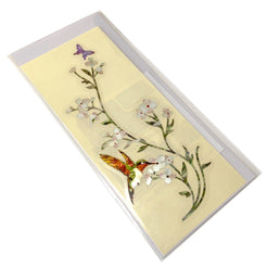In The Garden (Flowers, Hummingbird & Butterfly) - Inlay Stickers Jockomo