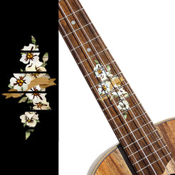 Hibiscus - Fret Markers for Ukuleles - Inlay Stickers Jockomo