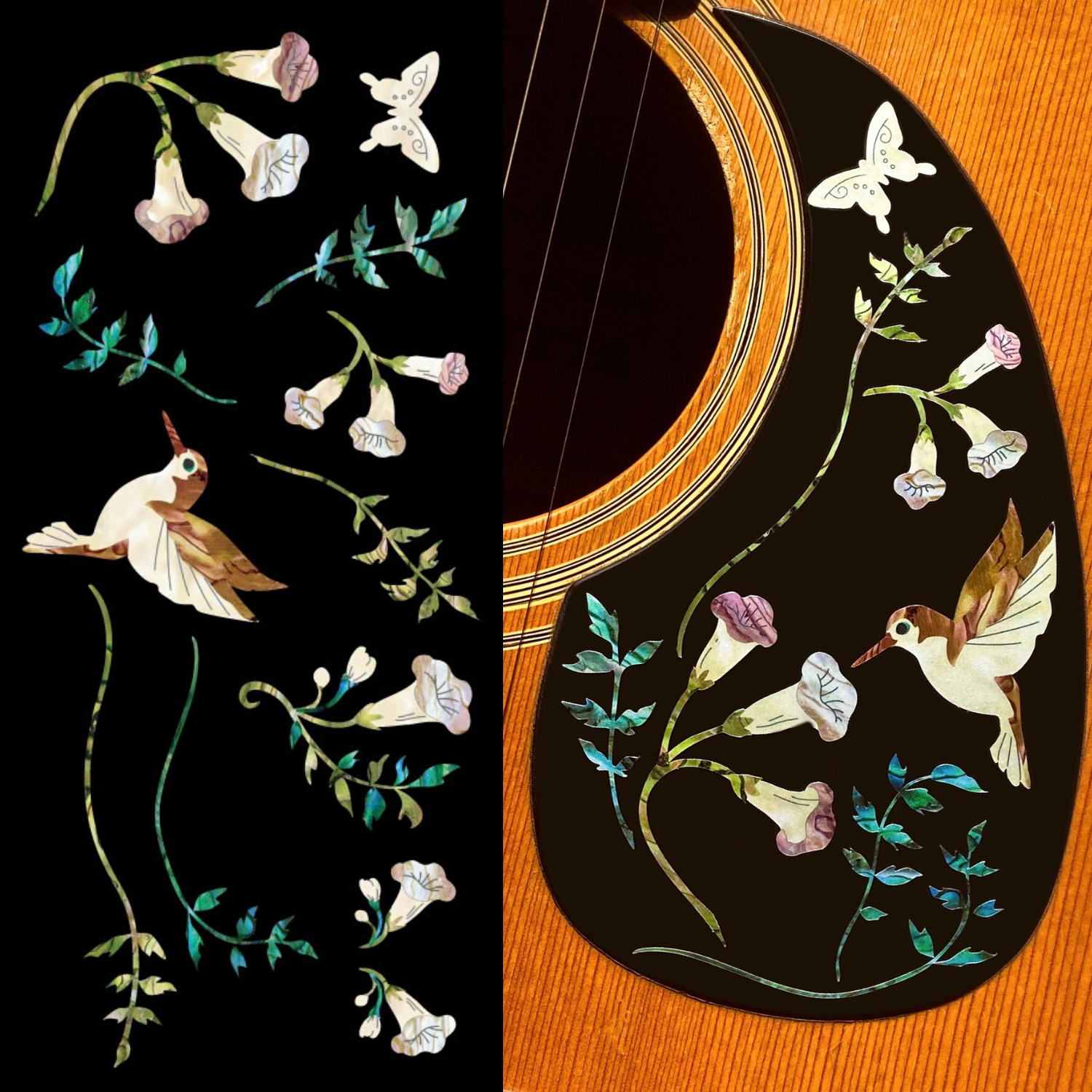 Assorted Hummingbird Inlay Stickers for Guitars & Bass