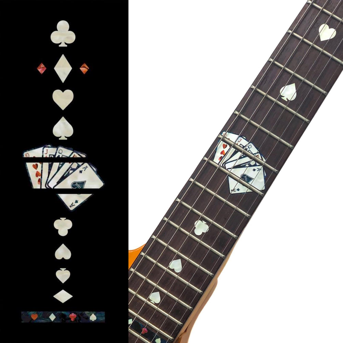 Playing Cards (Poker) Fret Markers - Inlay Stickers for Guitars – Inlay ...
