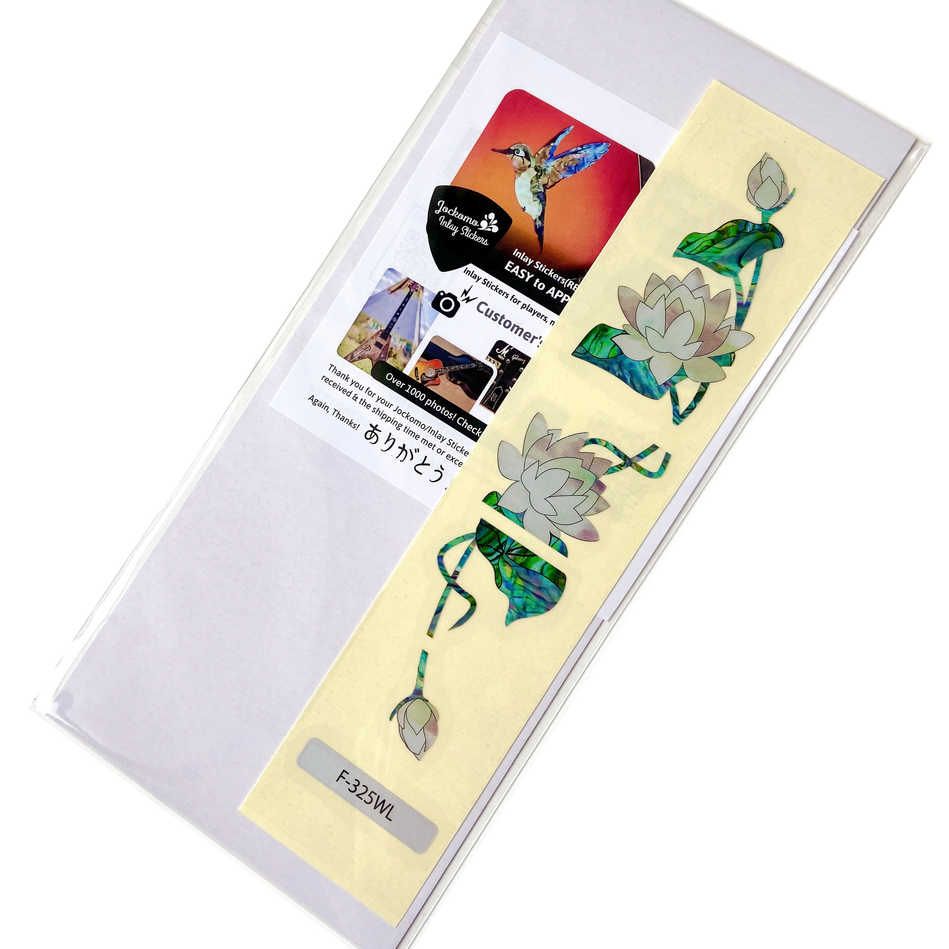 Water Lilies - Head & Neck Inlay Stickers for Acoustic Guitar – Inlay ...