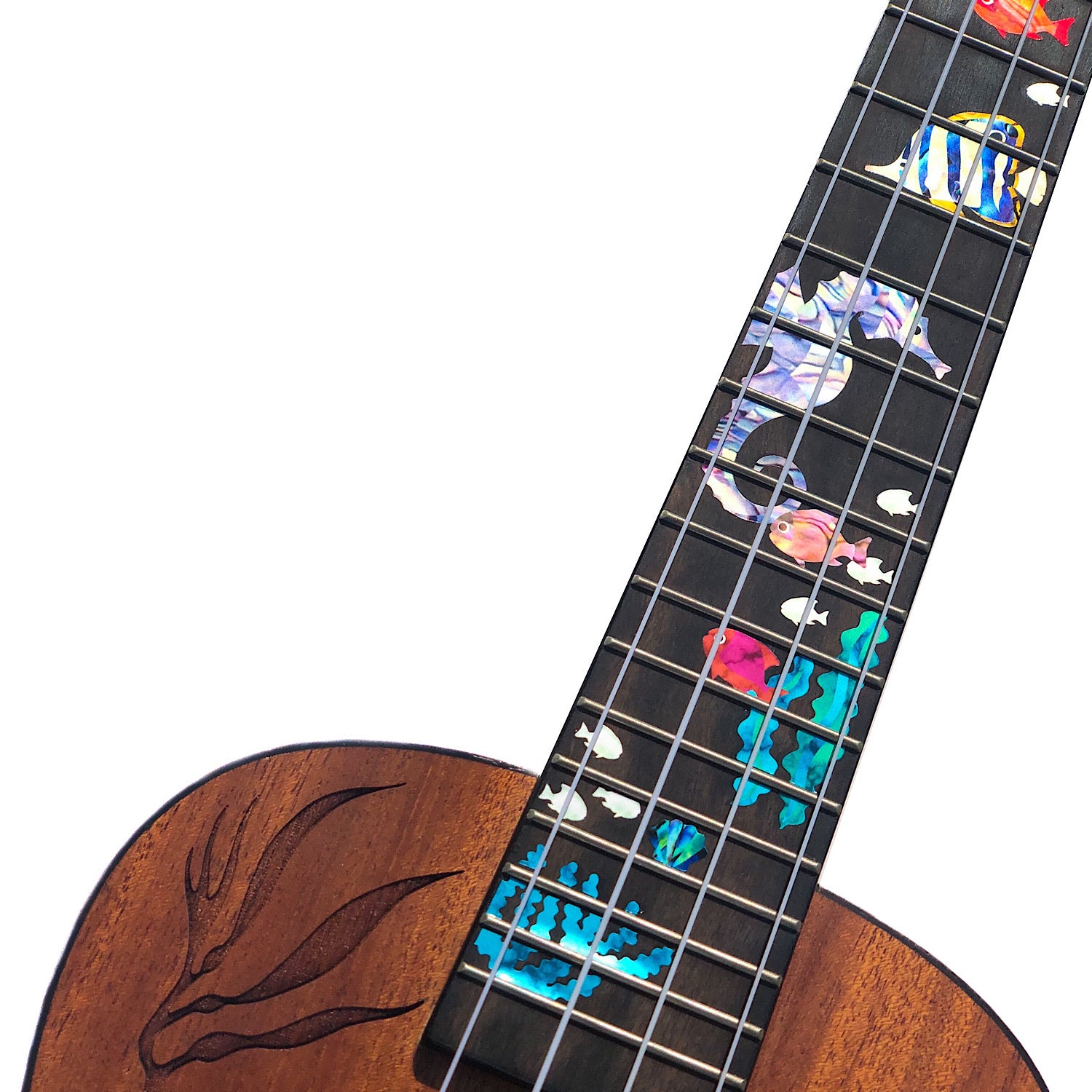 Small Sea World / Under The Sea - Fret Markers for Ukuleles - Inlay Stickers Jockomo