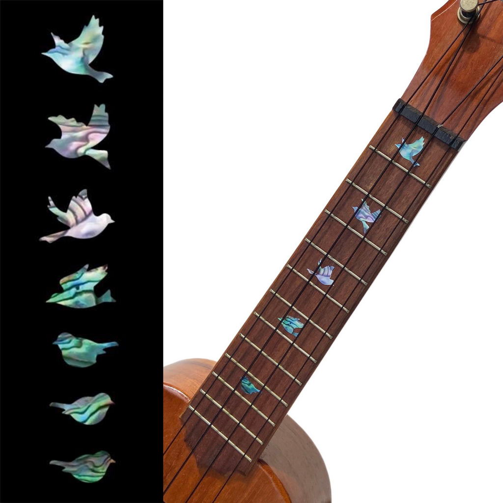 Doves - Fret Markers for Ukuleles - Inlay Stickers Jockomo