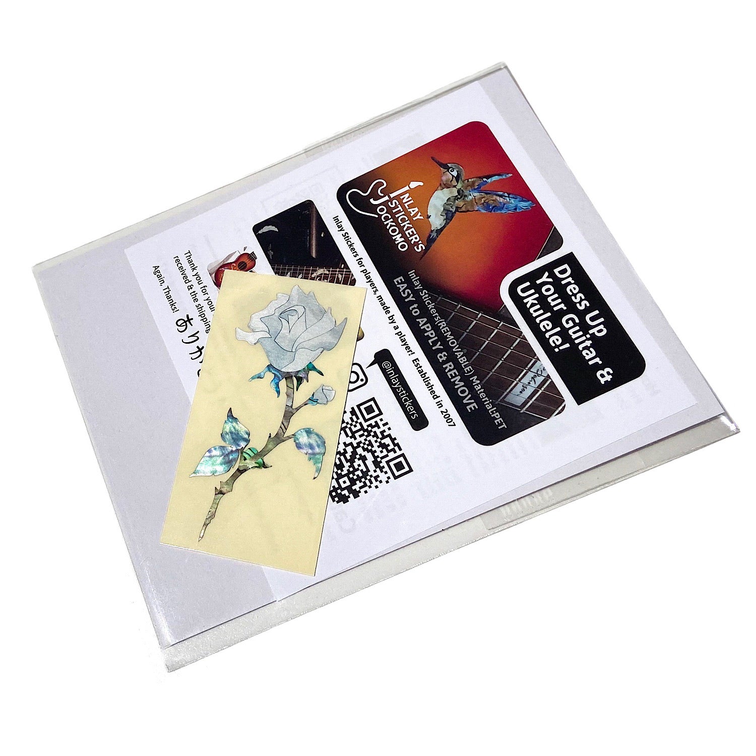 Single Rose - Inlay Sticker for Headstock – Inlay Stickers Jockomo