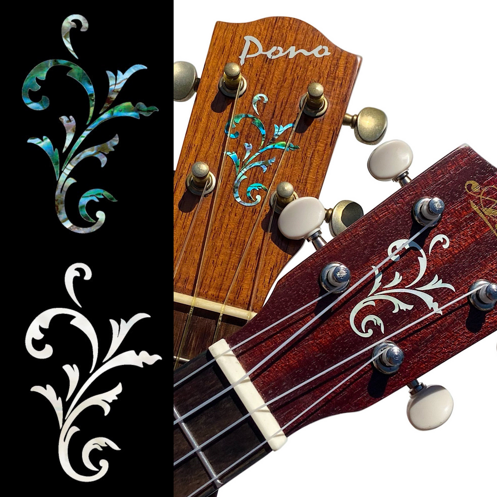 Small Vine - Guitar & Ukulele Headstock - Inlay Stickers Jockomo