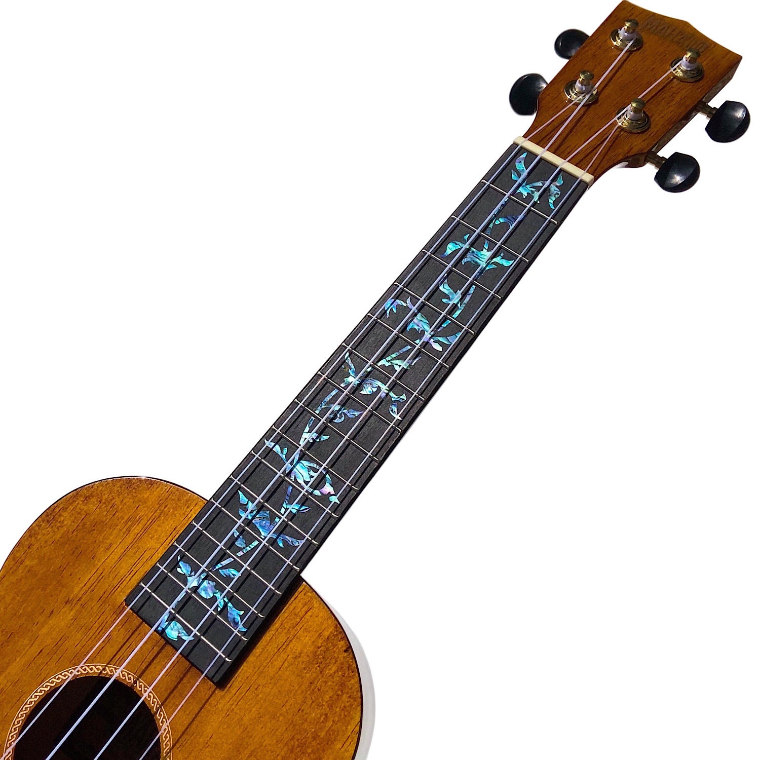 thumbnail image 2 of Bass Guitar Fret Markers - Tree Of Life Design Abalone Blue Inlay Stickers 2 of 4