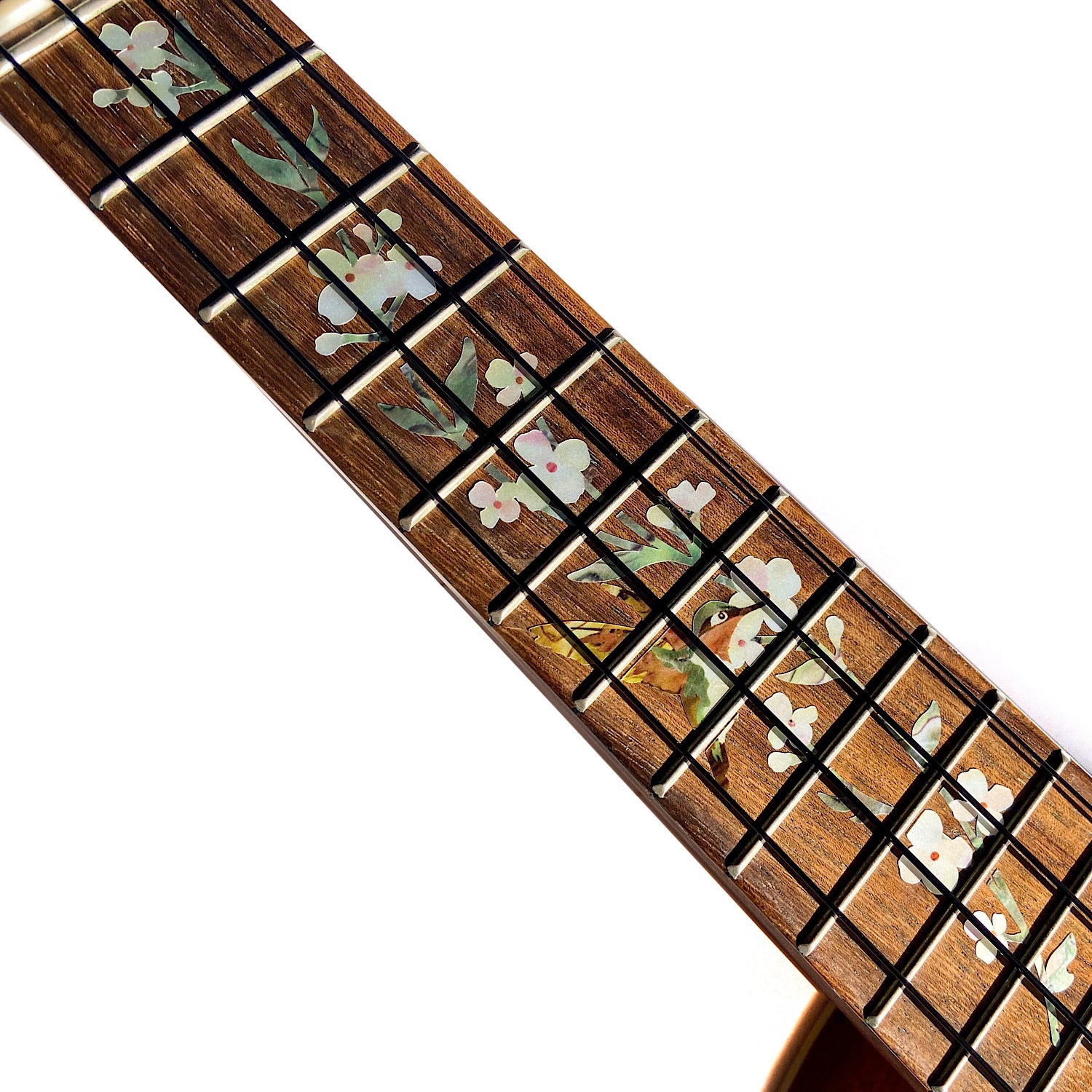 Tree of Life w/Hummingbird - Fret Markers for Ukuleles - Inlay Stickers Jockomo