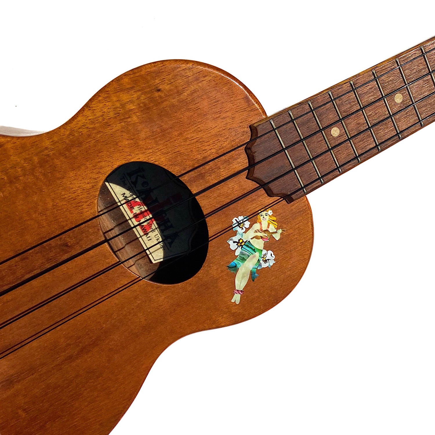 Hula Girl with Hibiscus Flowers - Inlay Stickers Jockomo