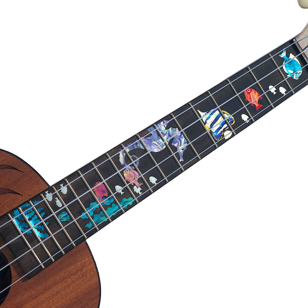 Small Sea World / Under The Sea - Fret Markers for Ukuleles - Inlay Stickers Jockomo