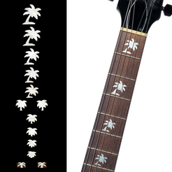 Tropical Palm Trees decals for the fretboard of electric & acoustic guitars - Inlay Stickers Jockomo