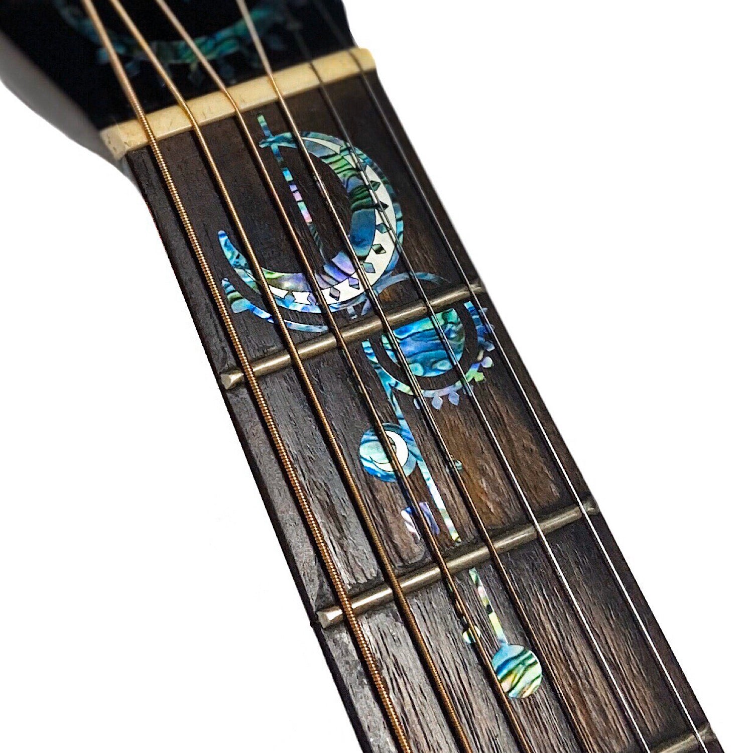 Geometric Sun & Moon - Head & Neck Inlay Stickers for Acoustic Guitar ...
