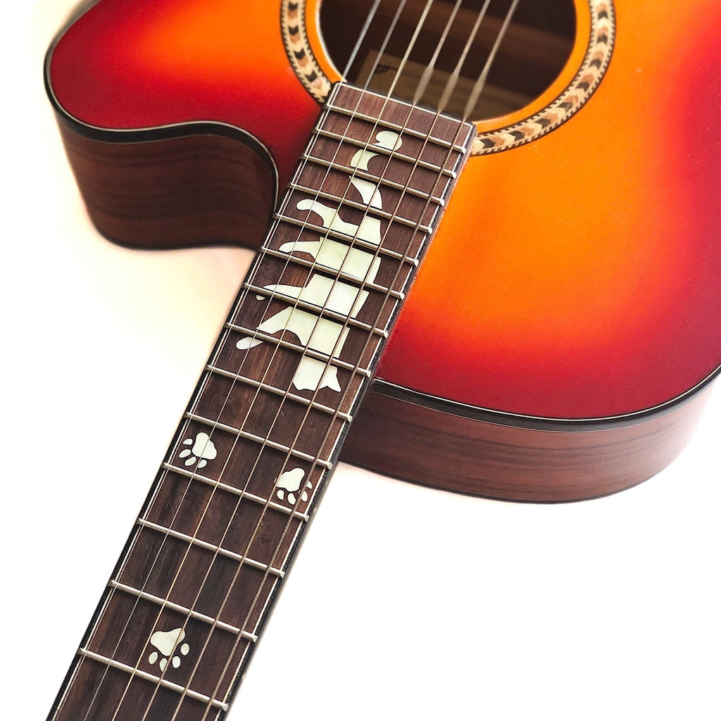 Cat Foot Prints / Paws - Fret Markers for Guitars – Inlay Stickers Jockomo