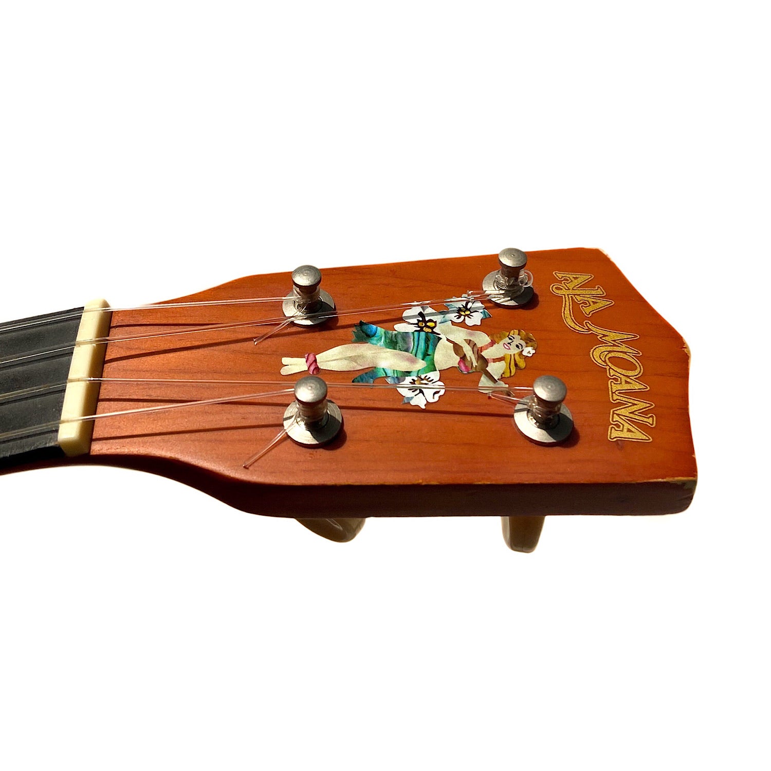 Hula Girl with Hibiscus Flowers Inlay Stickers for Ukuleles