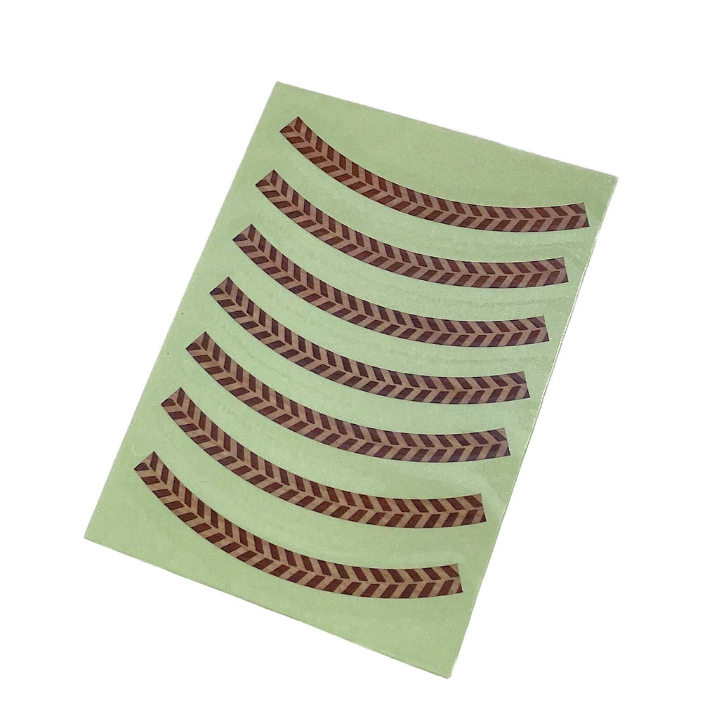 Rosette Stripes (Woody-Herringbone) - Purfling for Guitars - Inlay Stickers Jockomo