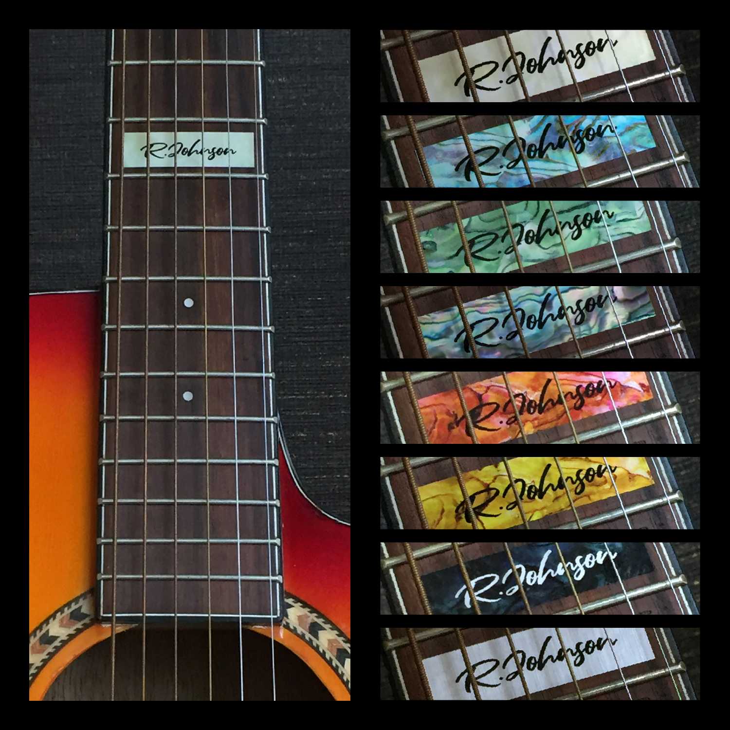 Custom-Made 12th Fret Marker for Guitars - Inlay Stickers Jockomo