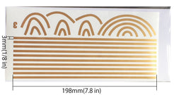 Gold Binding Elastic Decal - Inlay Stickers Jockomo