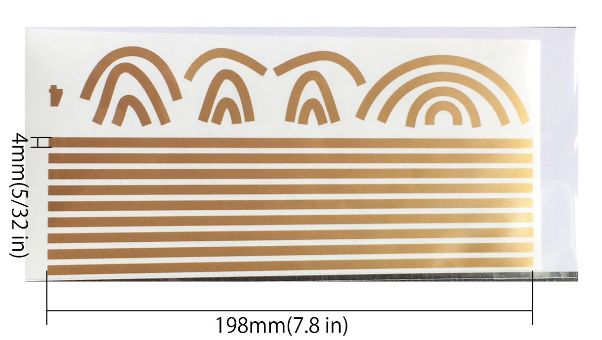 Gold Binding Elastic Decal - Inlay Stickers Jockomo