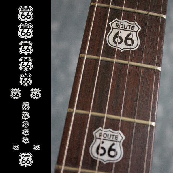 Route 66 - Fret Markers for Guitars & Bass - Inlay Stickers Jockomo