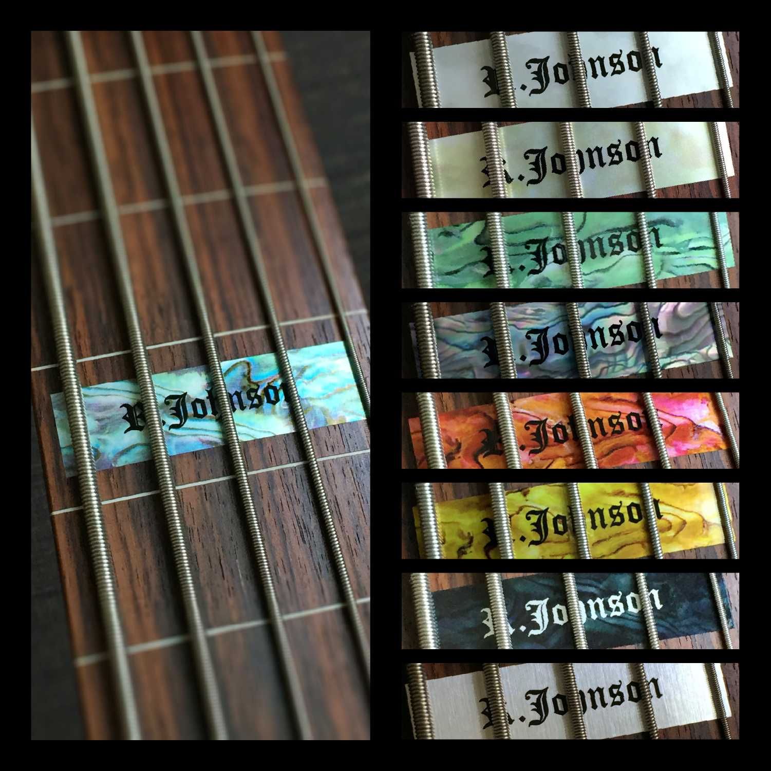 Custom-Made 12th Fret Marker for 5-String Bass - Inlay Stickers Jockomo