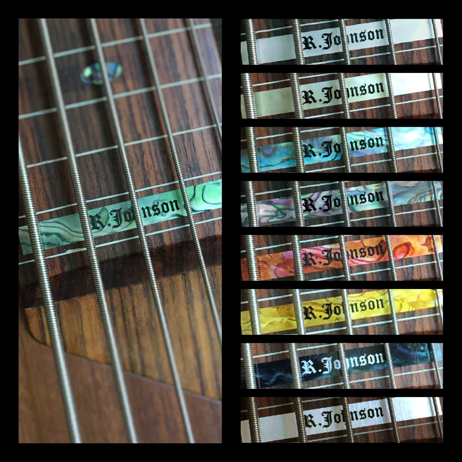 Custom-Made High Position Fret Marker for 5-String Bass - Inlay Stickers Jockomo