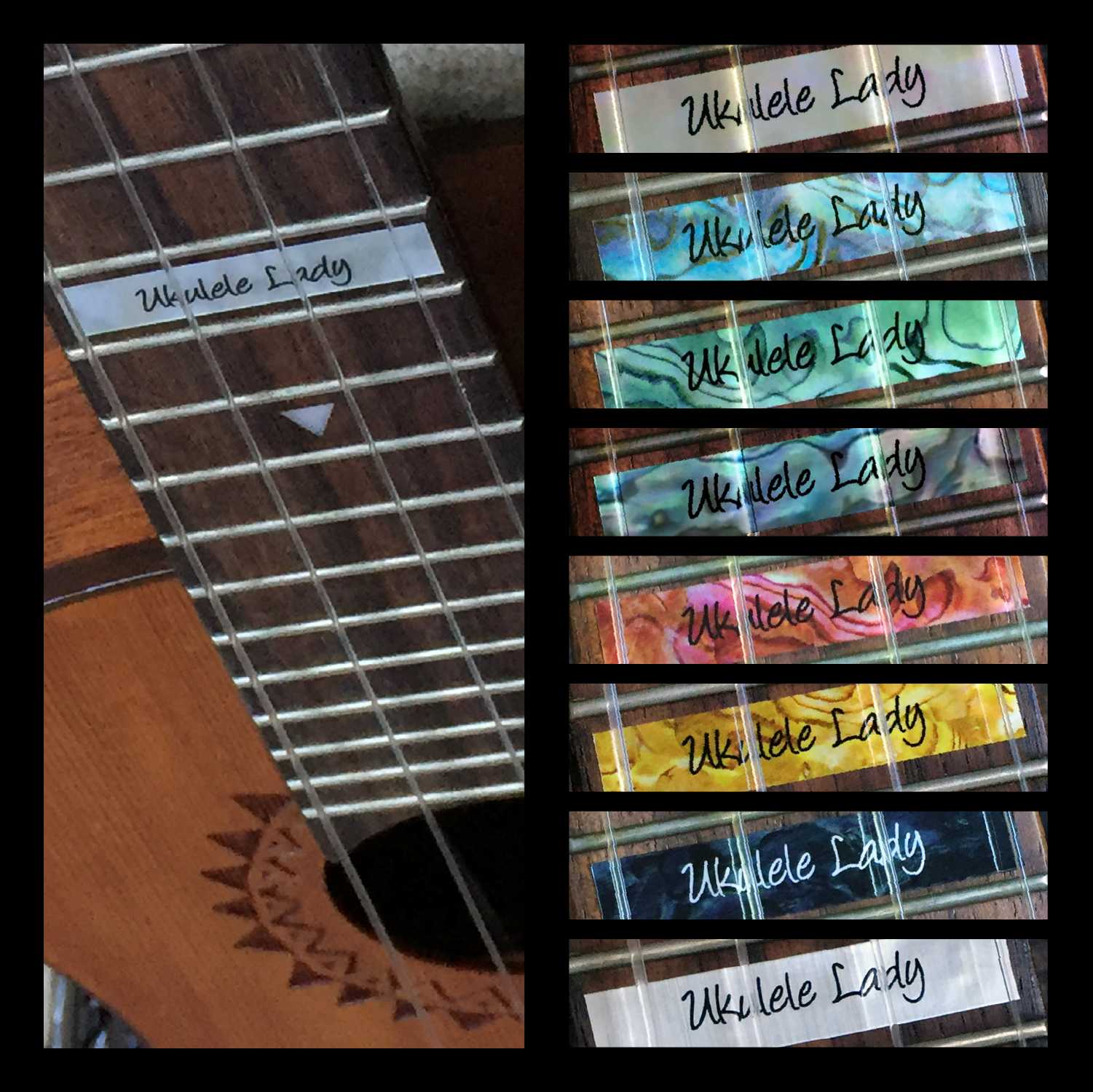 Custom-Made 10th Fret Marker for Ukuleles - Inlay Stickers Jockomo