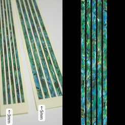 Stick Decals (Abalone-Green) for Guitars & Bass - Inlay Stickers Jockomo