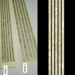 Stick Decals (Aged White Pearl) for Guitars & Bass - Inlay Stickers Jockomo