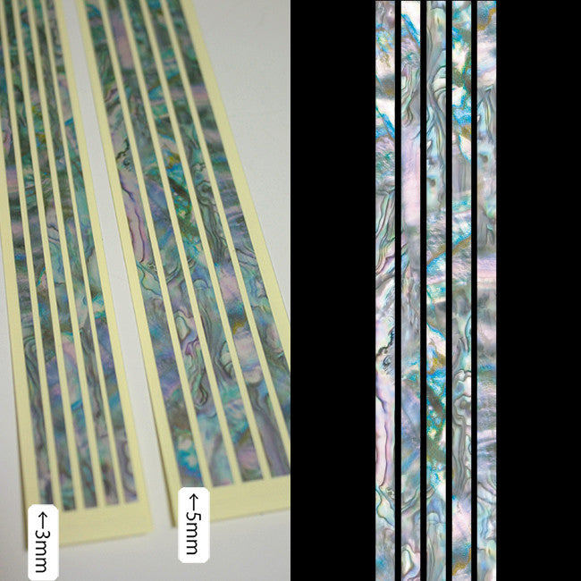 Stick Decals (Abalone-Mix) for Guitars & Bass - Inlay Stickers Jockomo